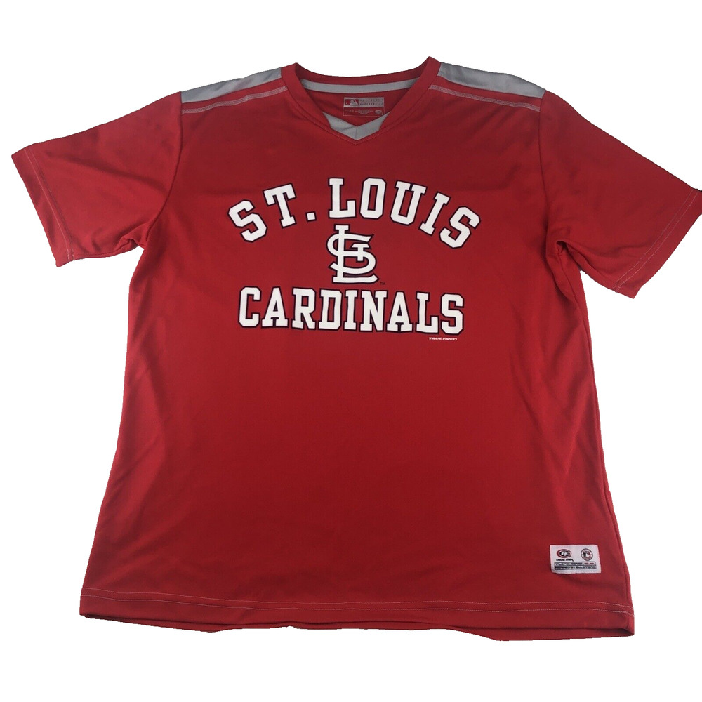 MLB St. Louis Cardinals Men's Shirt True Fan Lightweight XL Red‎ Genuine T-Shirt